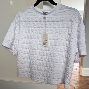 a new day Textured White boxy Tee